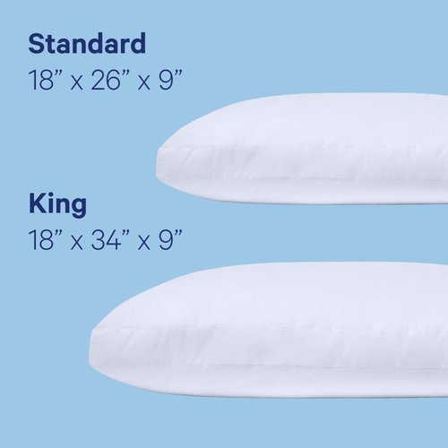 Casper Sleep Original Pillow 2-Pack - Medium Soft Feel, Down-Alternative Fill | Standard Size, Neck Pain Relief