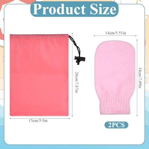 Thinp Sand Remover Mitts - 2 Pack Beach Sand Wipe Off Mitts with Storage Bag