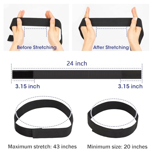 3Pcs Elastic Wig Melt Band 3.5cm Width Adjustable Edge Laying Band Set