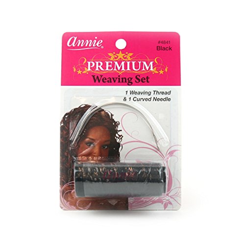 Annie Premium Hair Weaving Set with Thread and Curved Needle - Black
