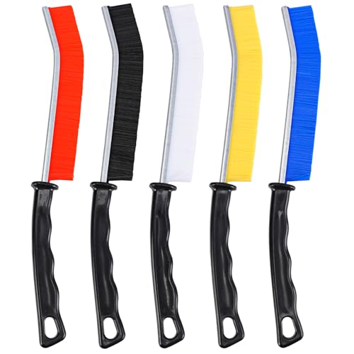 5-Pack Crevice Cleaning Brush Set, Multicolor Hard Bristle Gap Cleaner