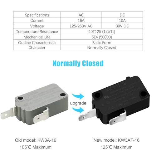 Microwave Oven Door Switch Replacement - 3PCS KW3AT-16 Parts