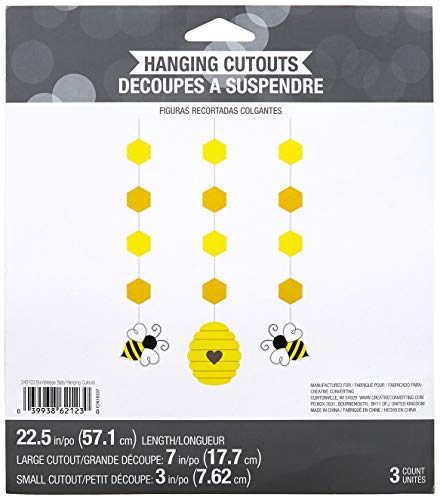 Bumblebee Baby Shower Hanging Decorations - 32" (Pack of 3)