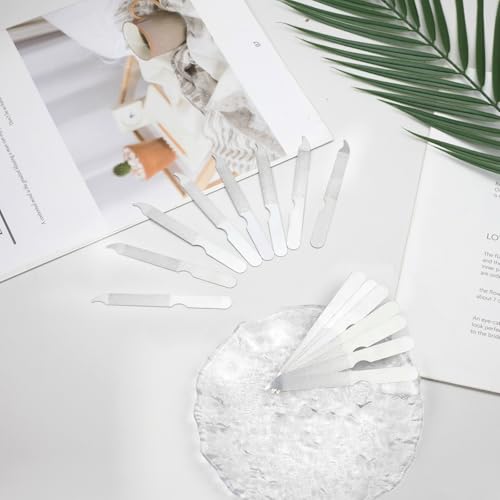 Ceemiaa 15PCS Stainless Steel Nail Files Set - Double-Sided Metal Buffers