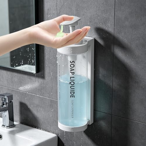 Wall Mounted Shampoo and Conditioner Dispenser - White
