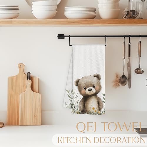 Boho Bear Decorative Hand Towels for Kids - 16x24 Inch