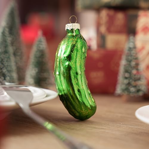 Christmas Glass Pickle Ornament - Unique Holiday Tree Decoration