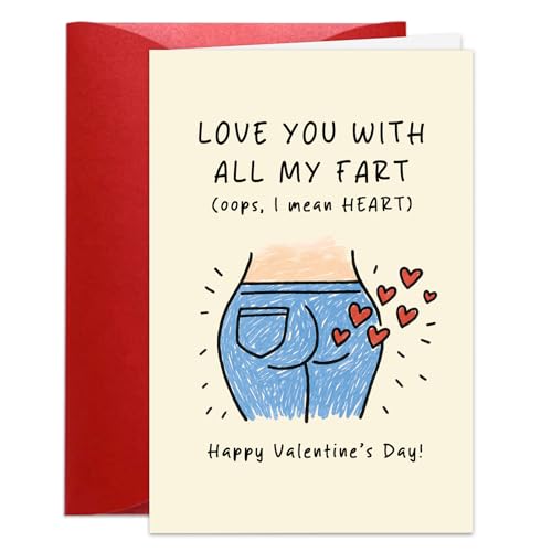 Funny Valentine's Day Card for Him - Naughty Gift for Husband, Boyfriend