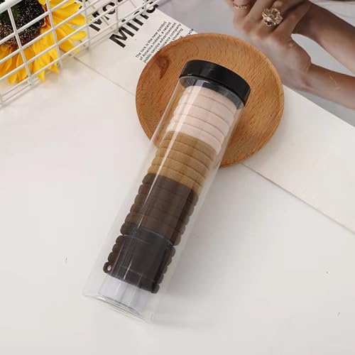 20PCS Brown Hair Ties Elastic Seamless Thick Ponytail Holder for Women