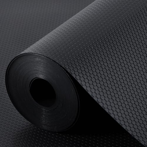 Non-Adhesive Shelf Liner 11.8" x 59" - Black EVA Drawer Mat