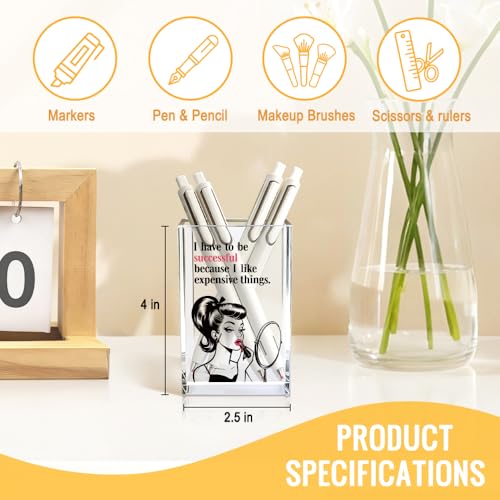 I Have To Be Successful Acrylic Makeup Brush and Pen Holder Cup