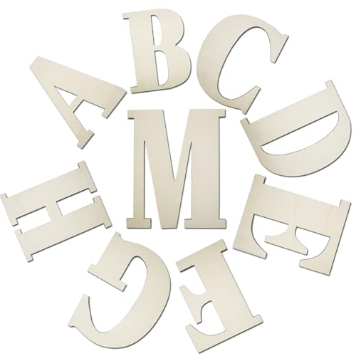 12-Inch Unfinished Wooden Letter C for DIY Wall Decor