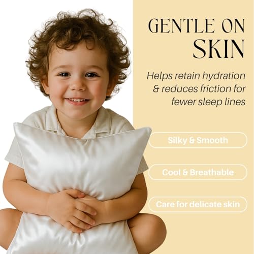 Satin Toddler Pillowcases Set of 2 | 13x18 Soft Travel Covers