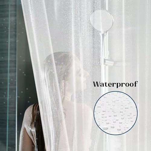 GBYcLyw Clear Short Shower Curtain Liner 36"W x 60"L Pack of 1 - Waterproof & Recyclable