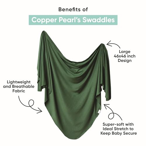 Copper Pearl Large Premium Knit Baby Swaddle Receiving Blanket Kona