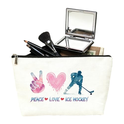 SIUNY Ice Hockey Makeup Bag Waterproof Cosmetic Pouch Gift for Women