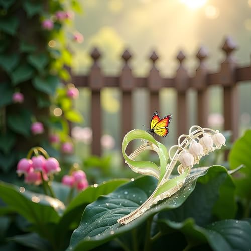 Pink Lily of the Valley Metal Hair Claw Clip for Thick & Thin Hair