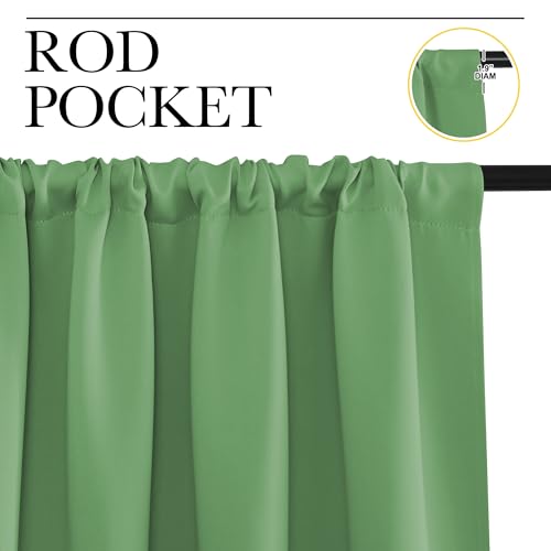 NICETOWN Blackout Curtains - Forest Green, 42" x 63", 2-Panel Set
