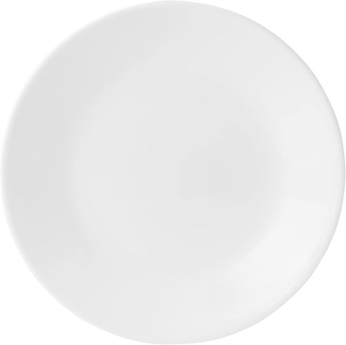 Corelle Vitrelle Salad Appetizer Plate Set - Lightweight, Chip-Resistant, 6.75" Winter Frost White
