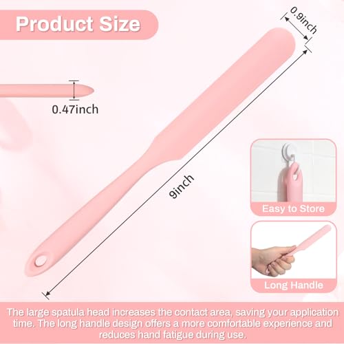 RAQEHO Reusable Silicone Wax Spatulas, 3-Piece Non-Stick Applicator Sticks