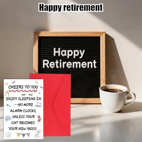 Funny Retirement Card with Envelope | Creative Farewell Gift