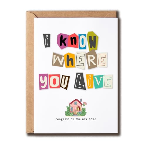 Funny Housewarming Card - Congrats on Your New Home - 5x7 Inch