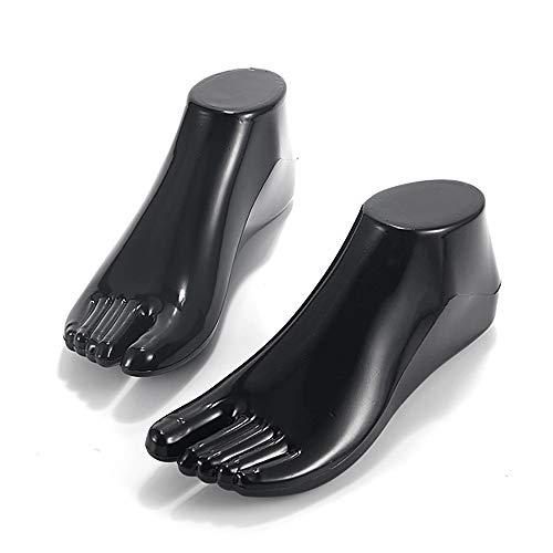 Female Plastic Foot Mannequin Model for Shoe and Sandal Display - Black