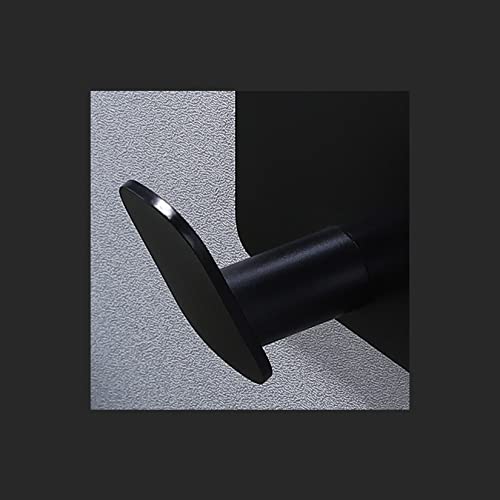 DELITON 26lb Heavy Duty Adhesive Towel Hooks, Matte Black - 4 Pack