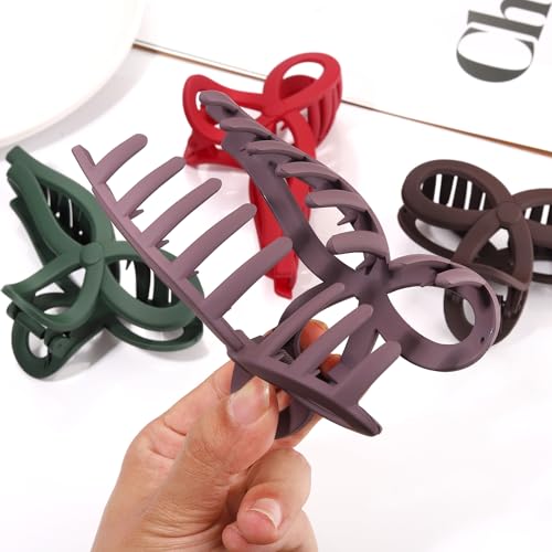 PHALIN Bow Hair Claw Clips 6PCS - Statement Ribbon Hair Barrettes