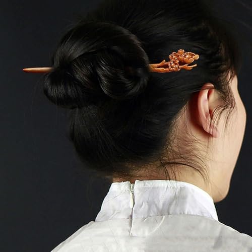 Labriciyon Wooden Hair Stick Vintage Carved Chinese Hair Fork