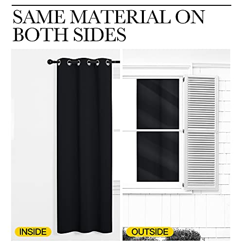 NICETOWN Blackout Curtains for Bedroom - 34"W x 36"L Grommet Drapes, 2 Panels