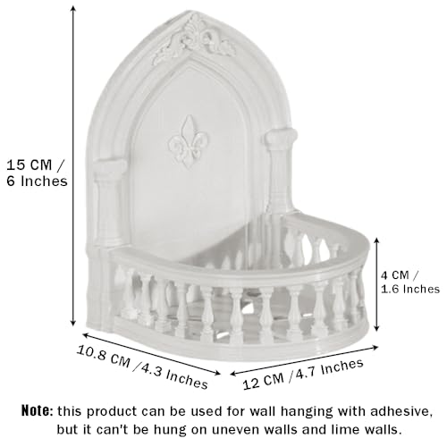 OULIGET Acrylic Mini Floating Shelf - European Court Style Wall Mount for Dolls, Figures & Cameras