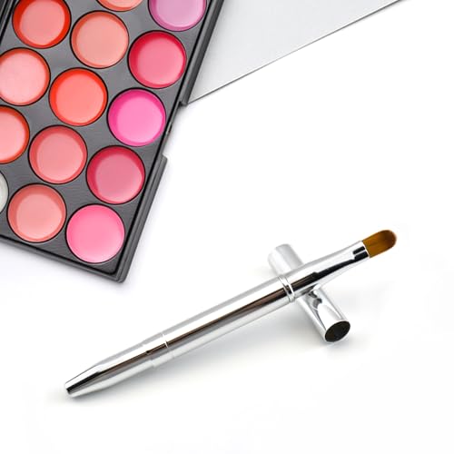 Quacc Double-Ended Retractable Lip Makeup Brush and Liner - Silver