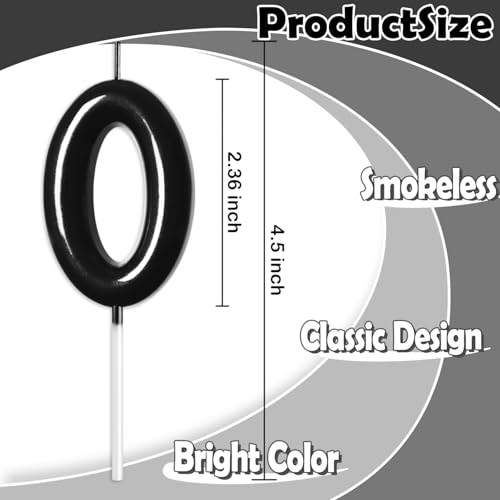 Black 1st Birthday Candle - Elegant Cake Topper for Boys & Girls