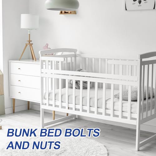 PATIKIL Bunk Bed Bolts and Nuts Kit - M6x60mm Carbon Steel Hardware