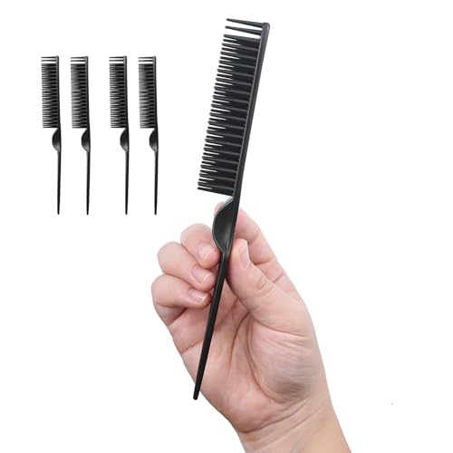 3-Row Curling Comb Set for Curly Hair Detangling and Styling - 4 Pack