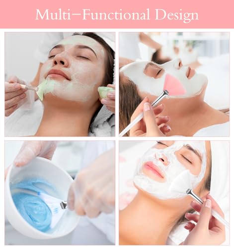 6Pcs Soft Fan Facial Brushes for Skincare Mud Clay Masks & Makeup