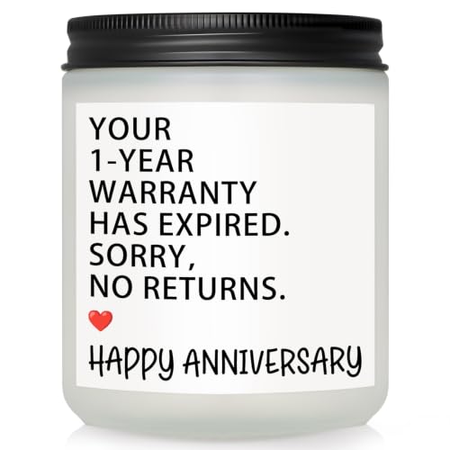 1 Year Anniversary Scented Soy Candle for Couples - White - SORRY NO RETURNS