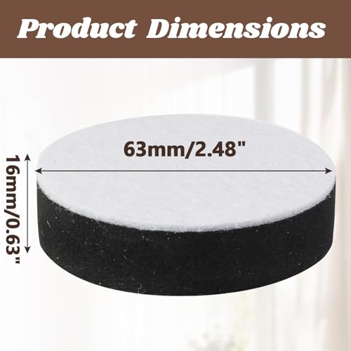 Kyuionty Self-Adhesive Furniture Risers, 2.5" Round, 0.6" Lift - 8 Pack
