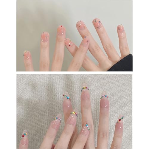Hganxiu Nail Gems Art Rhinestones Kit with 3D Bows and Diamond Charms