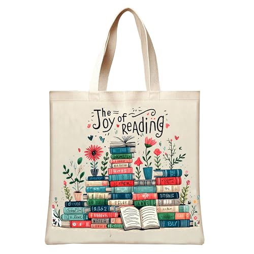 Canvas Tote Bag for Women - Book Lovers Gift - 14" x 15" (5.BookLay)