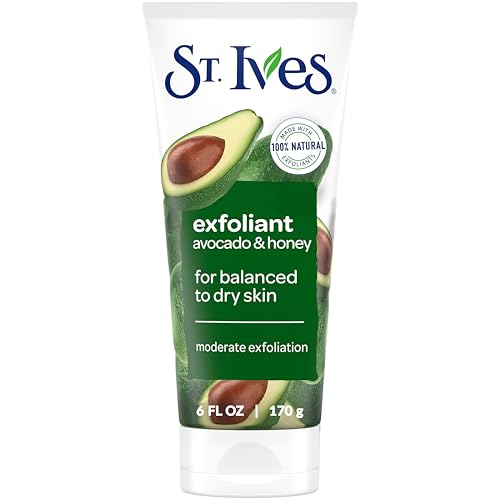 St. Ives Avocado & Honey Face Scrub Exfoliant for Dry Skin, 6 oz