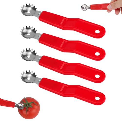 4-Pack Tomato Corer Tool Set with Ergonomic Handle
