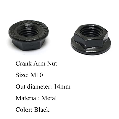 4pcs 14mm Crank Arm Nut M10 Bicycle Bottom Bracket Cotterless Crank Axle Threaded Nut