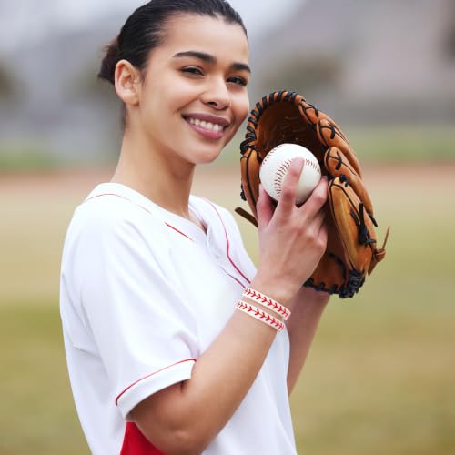 30 Pack Baseball Silicone Bracelets - Motivational Wristbands for Team Gifts