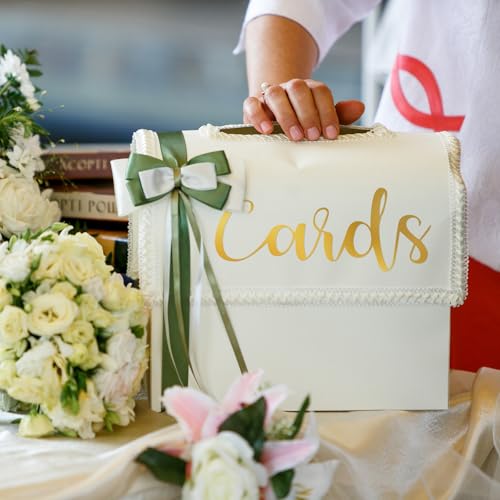 Gold Cards Sticker Set for Wedding Gift Boxes - 7.48 Inch (2 Pcs)