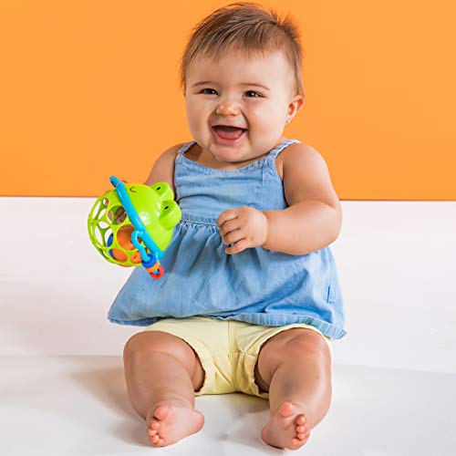 Bright Starts Oball Jingle & Shake Pal - Frog Musical Baby Rattle Toy