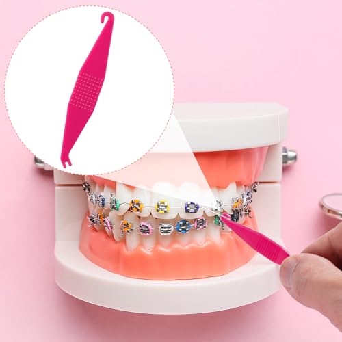 YALOJE 25pcs Orthodontic Rubber Band Placers with Hook and Pusher