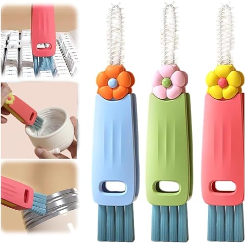 3-in-1 Cup Lid Cleaning Brush Set - Versatile Tool for Tight Spaces