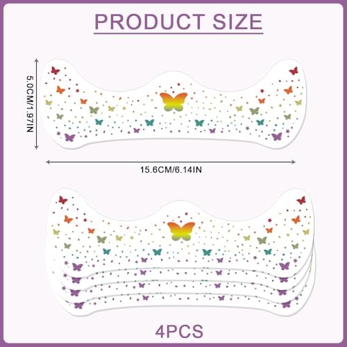 Glitter Freckle Face Tattoo Stickers Waterproof Sparkle Patches 4Pcs